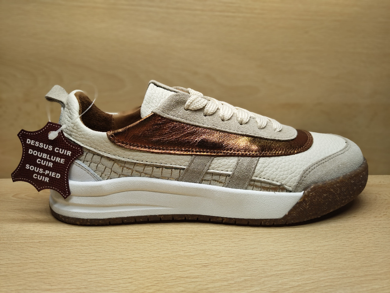 Chaussure à lacets ALENOA Beige CO5357