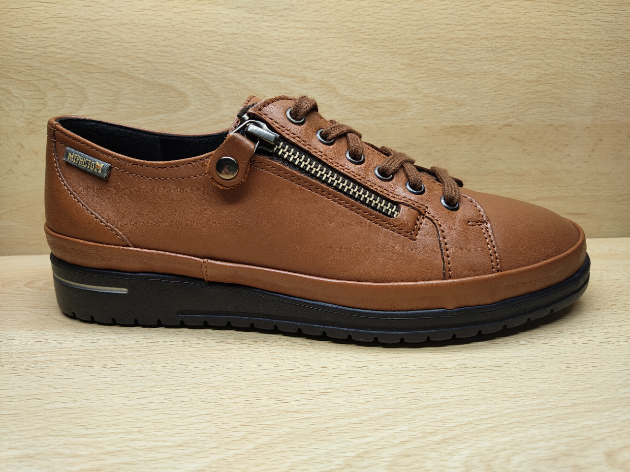 Chaussure à lacets + zip, MEPHISTO Marron