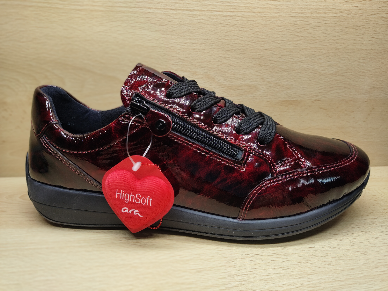 📌Chaussure à lacets + zip ARA Osaka Chianti