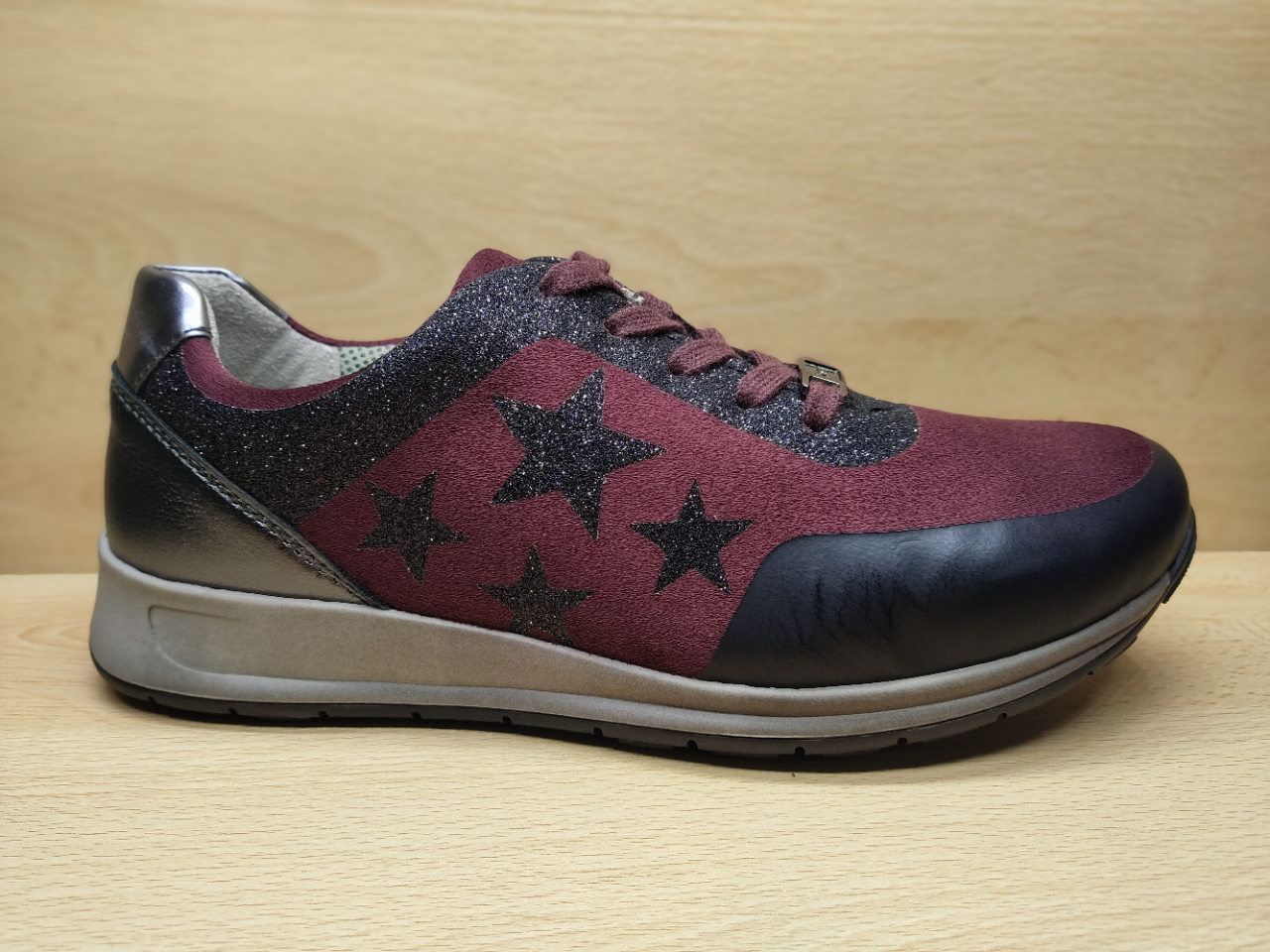 📌 Chaussure à lacets ARA Osaka Bordeaux, gris