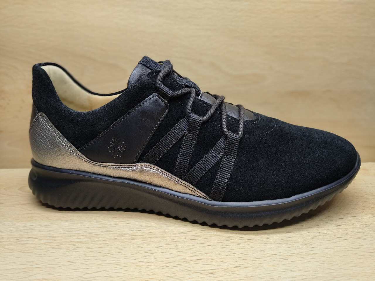 Chaussure à lacets HARTJES Velours Noir