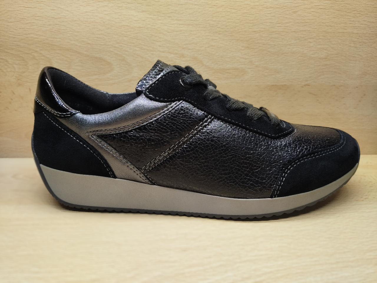 📌 Chaussure à lacets ARA Fusion Stretch Noir/Gris