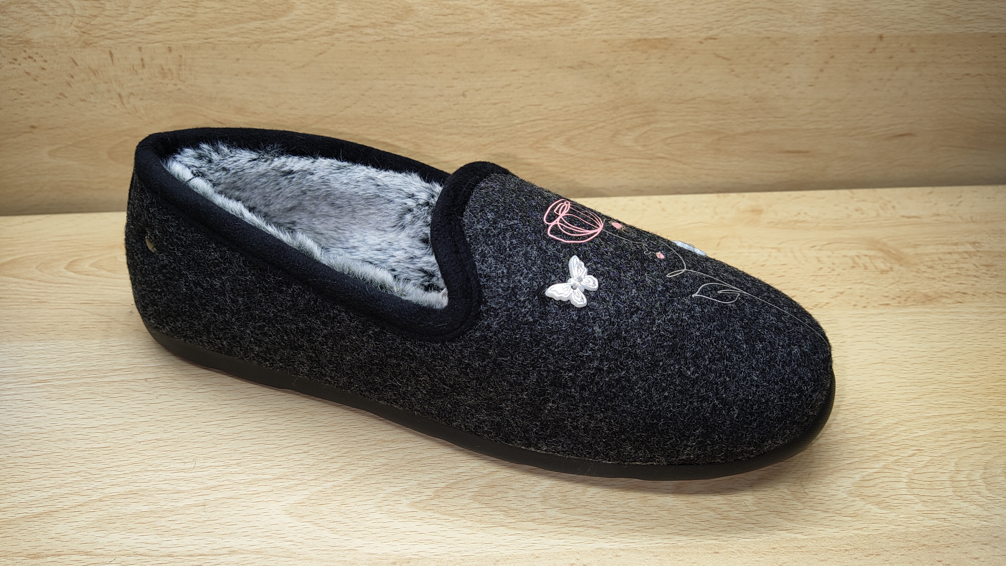 📌 ISOTONER Pantoufle Gris Chiné