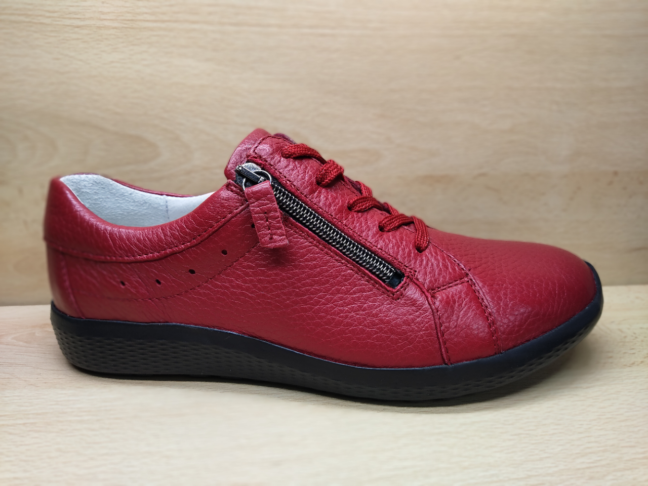 📌 WALDLAUFER Chaussure à lacets + zip Rubis