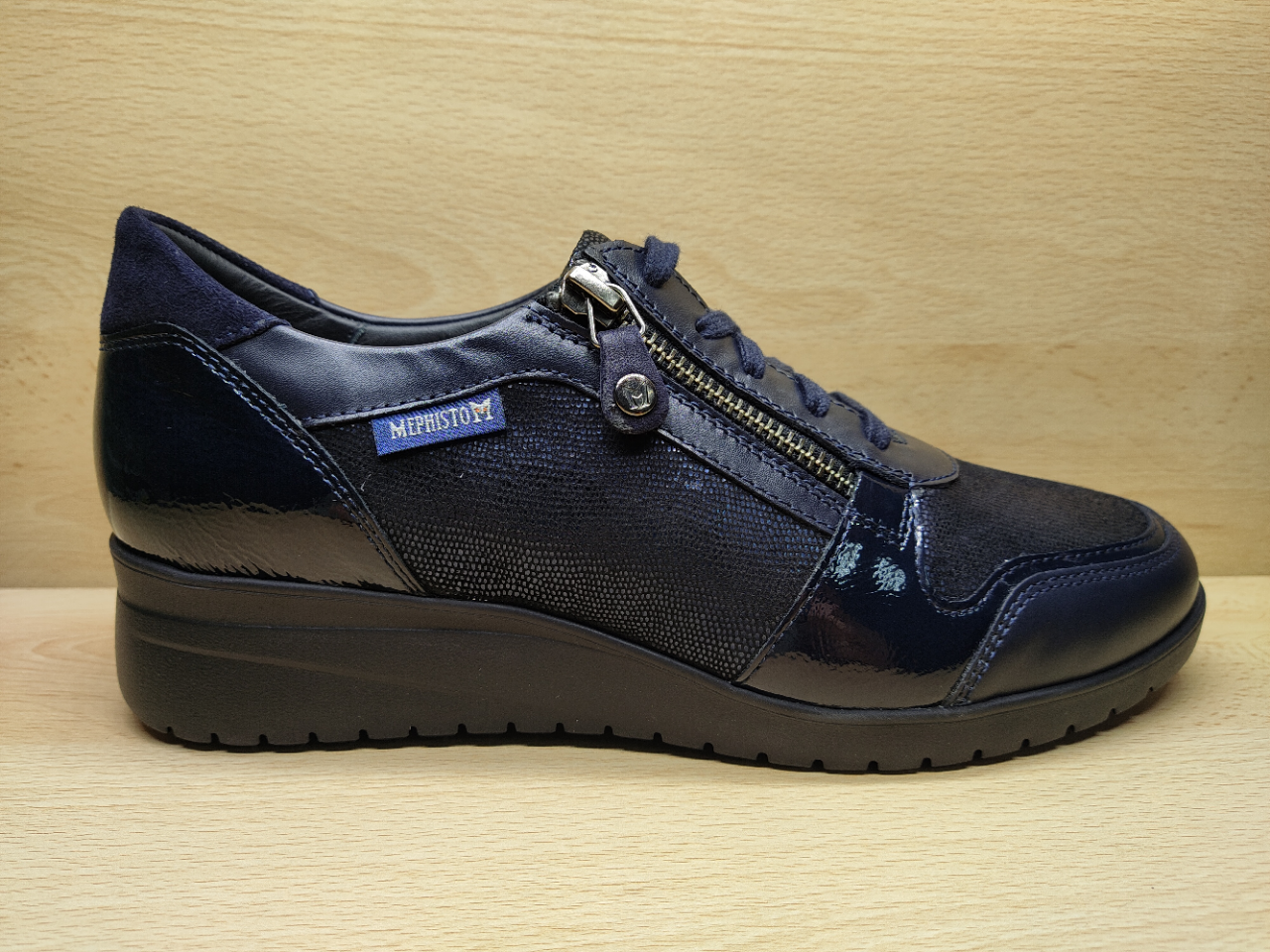 📌 Chaussure à lacets + zip MEPHISTO Iasmina Navy
