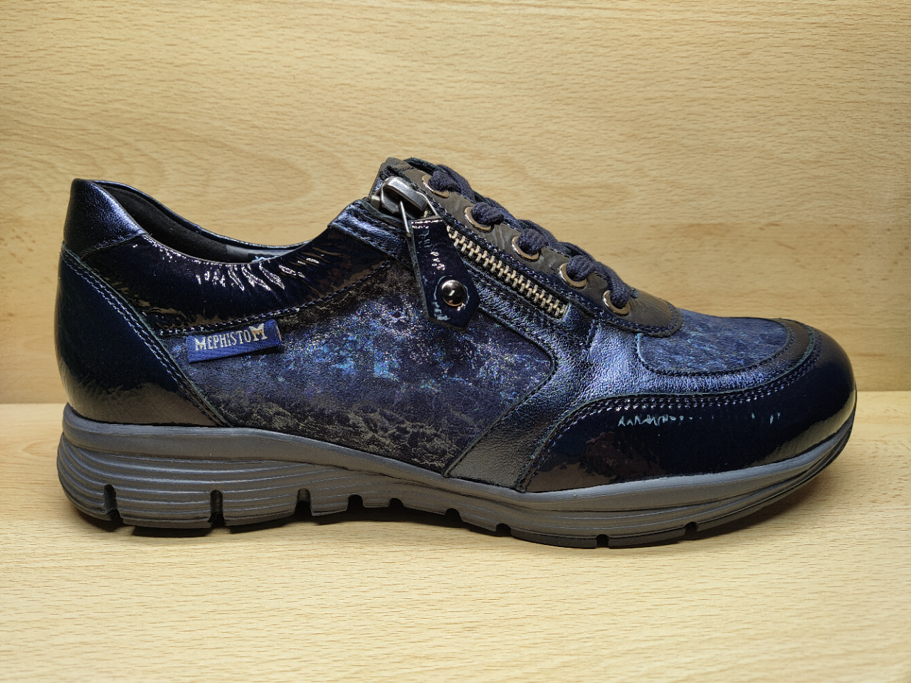 📌 Chaussure à lacets + zip MEPHISTO Ylona Deep Blue