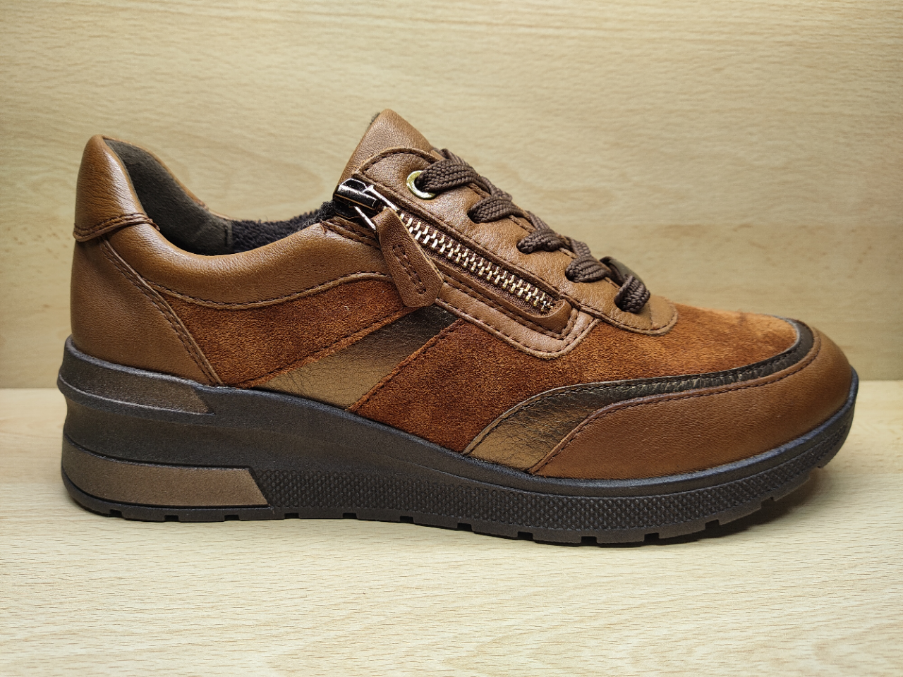 📌 Chaussure à lacets +double zips ARA Neaple