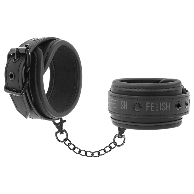 Menottes en cuir végan avec doublure néoprène - Fetish Submissive