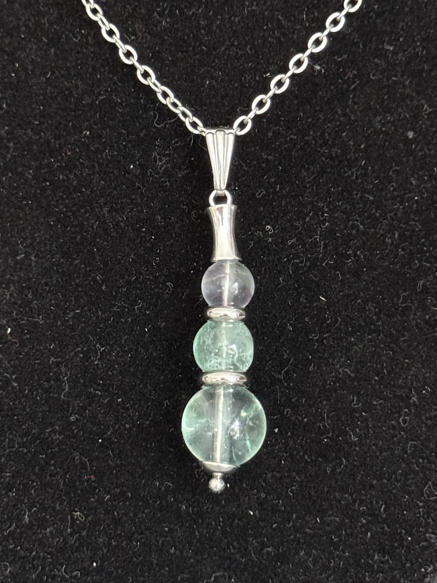 Pendentif "Echo de Gaïa" en Fluorite