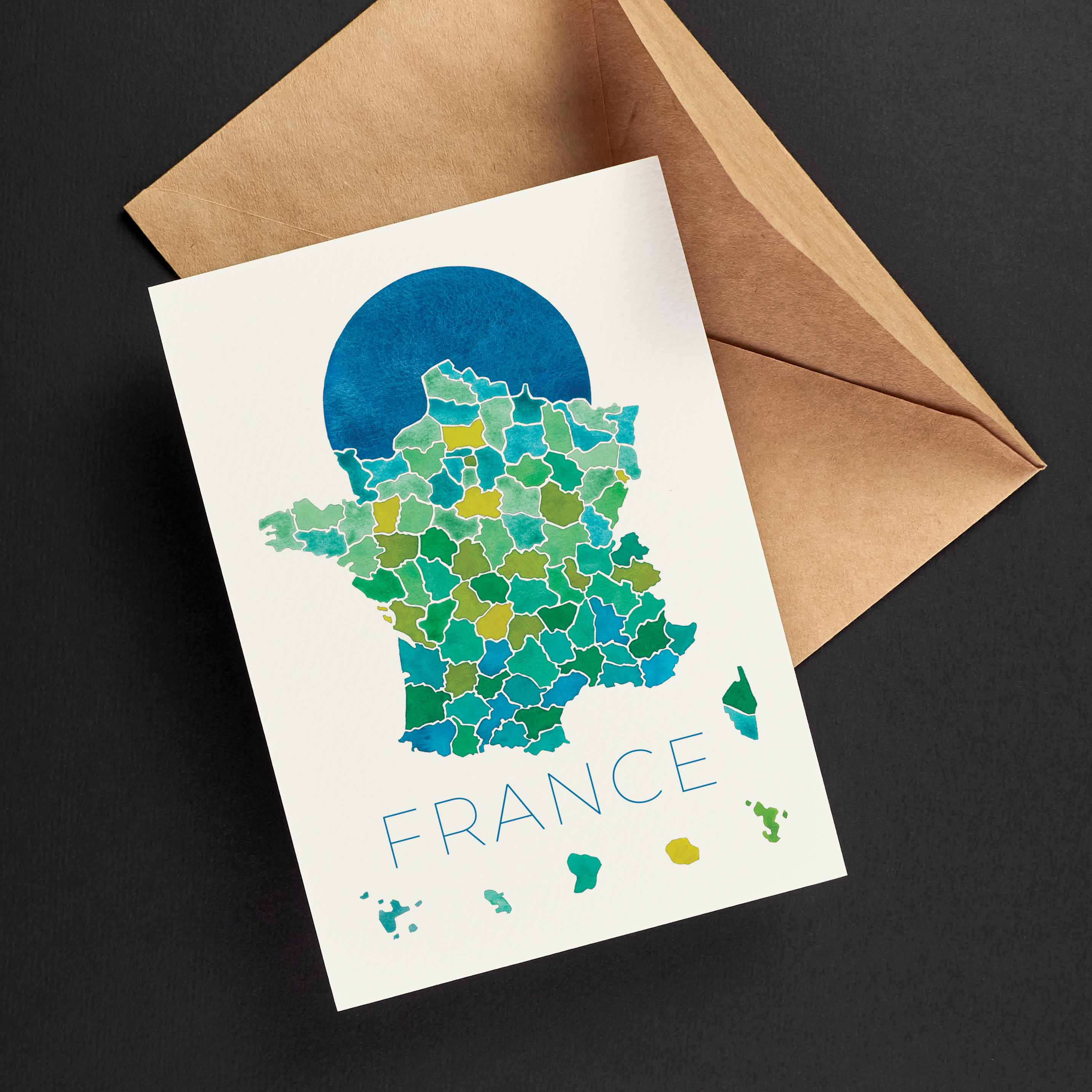 Carte postale double France
