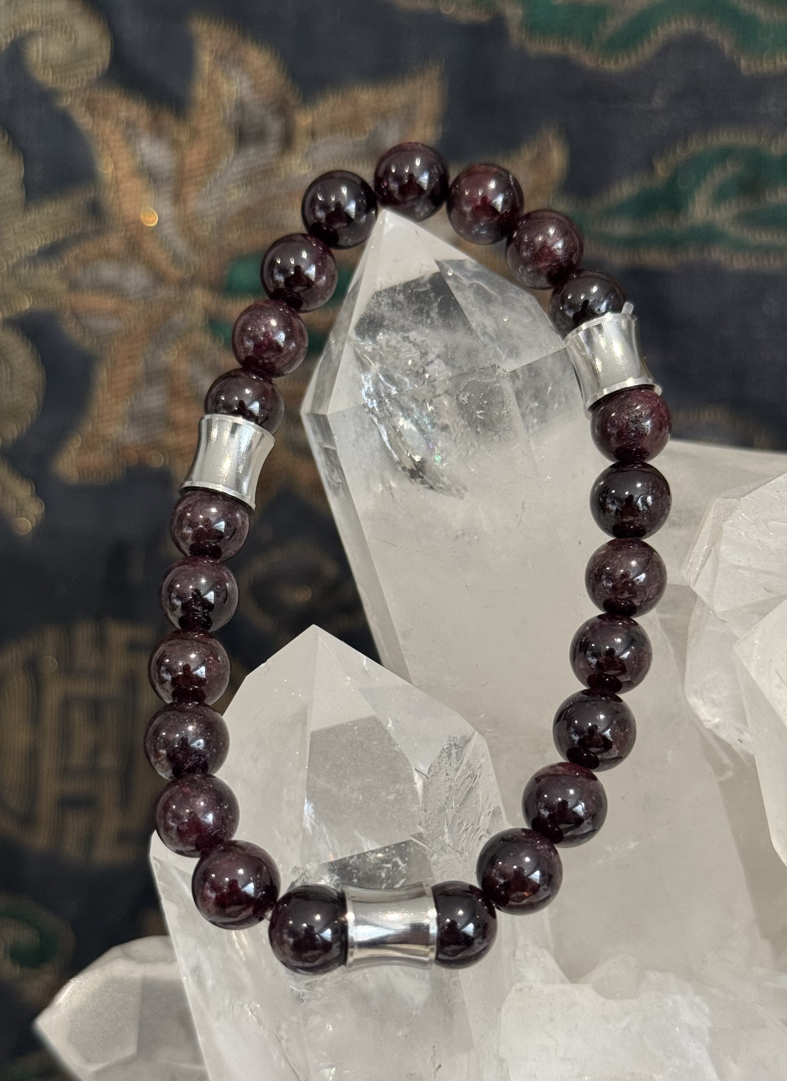 Bracelet "Aura du Phoenix" en Grenat