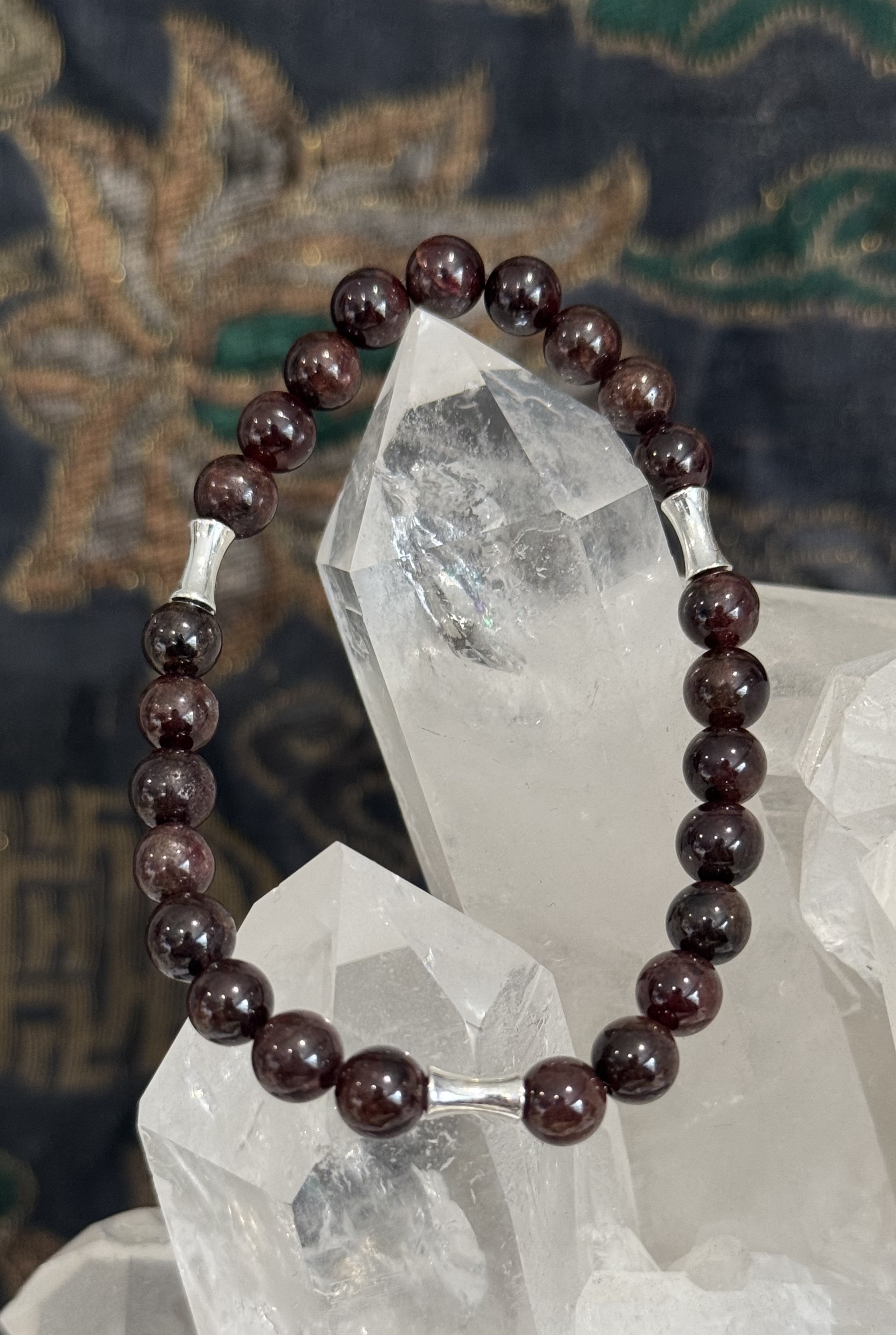 Bracelet "Vibration Minérale" en Grenat