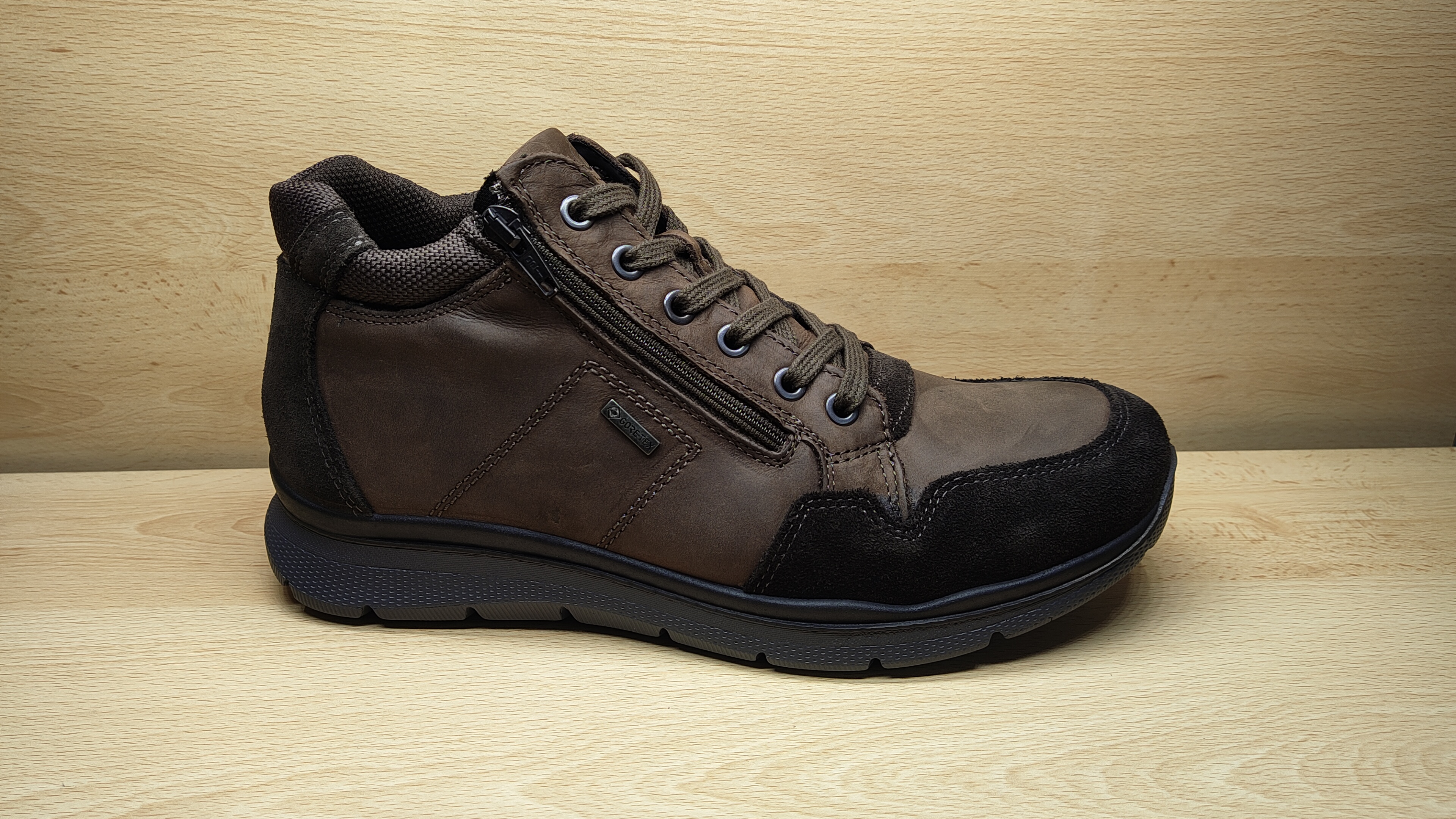 Ara Bottillon à lacets + zip marron