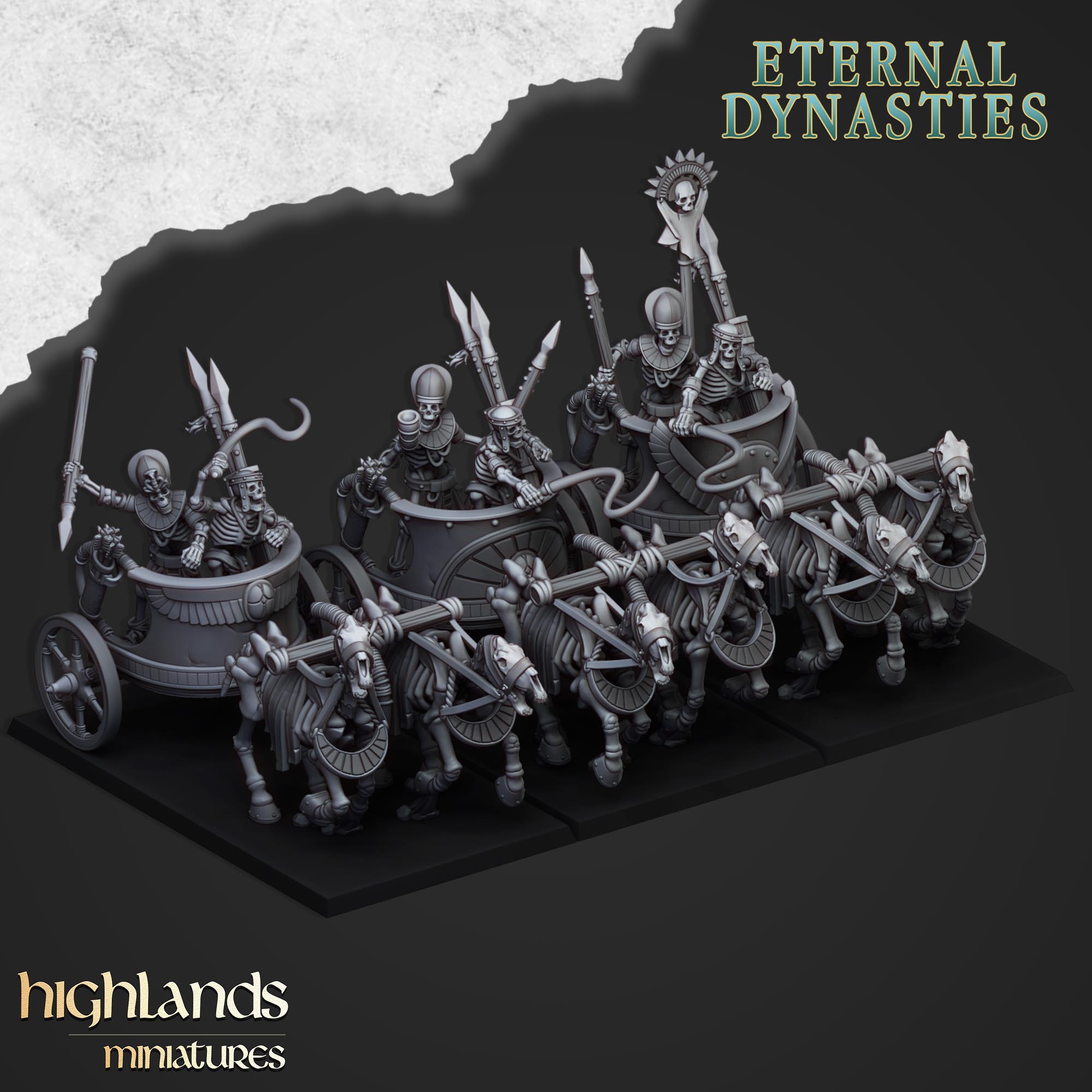 Ancient Skeletal Chariots - Highlands Miniatures