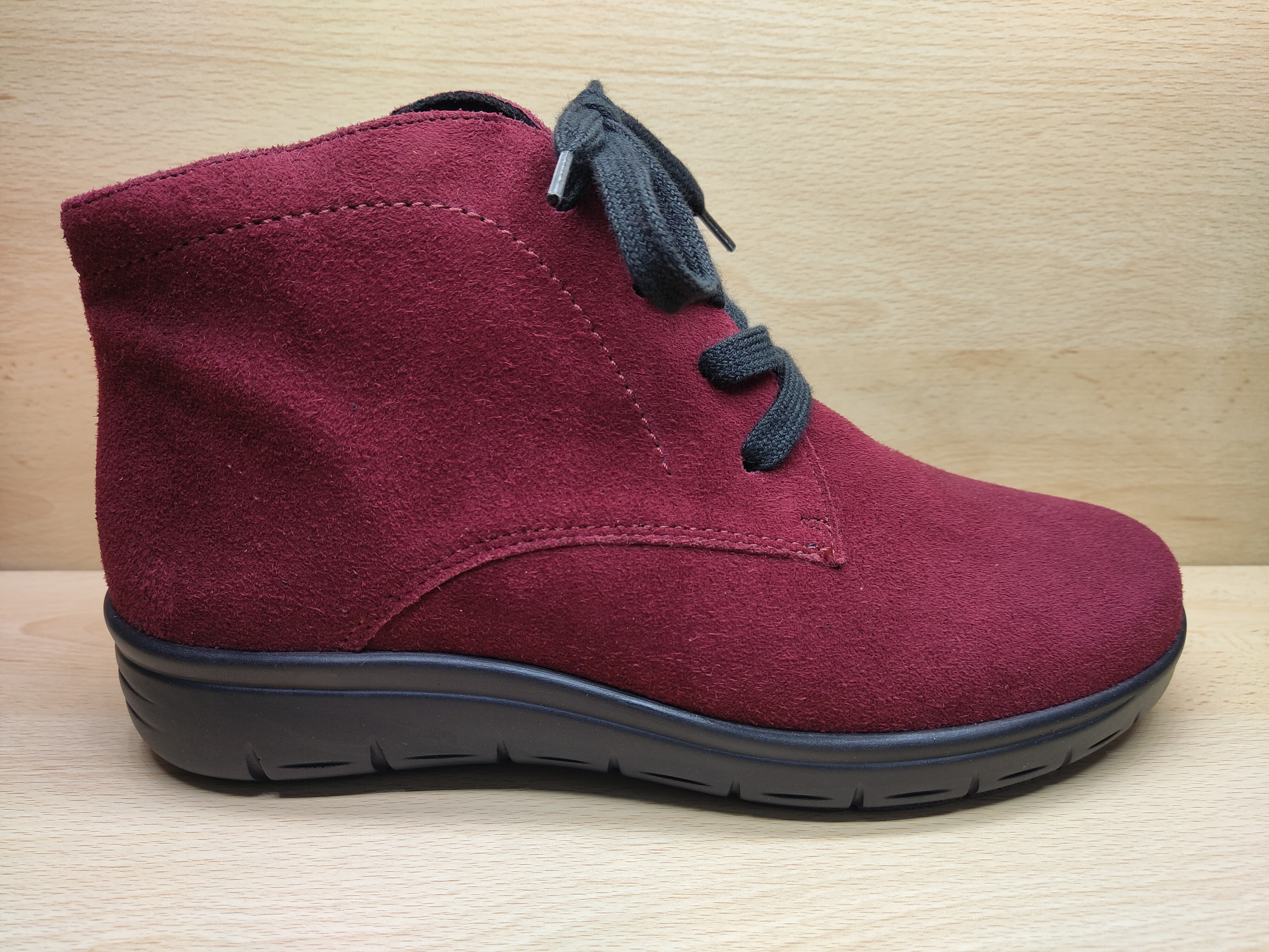  📌 SEMLER Bottillon à lacets + zip Greta rouge