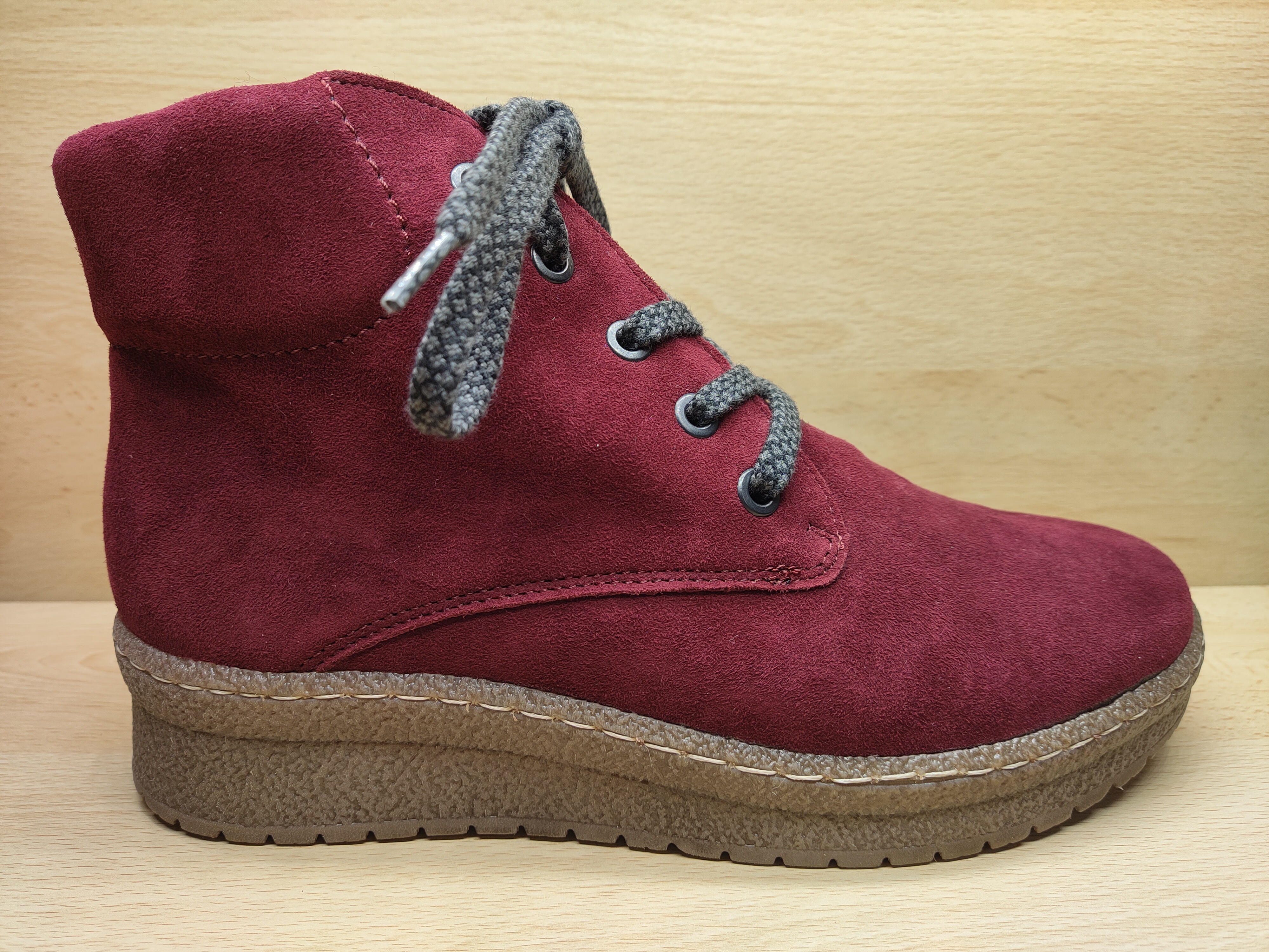 📌 Bottillon à lacets + zip SEMLER Ilona Rouge foncé