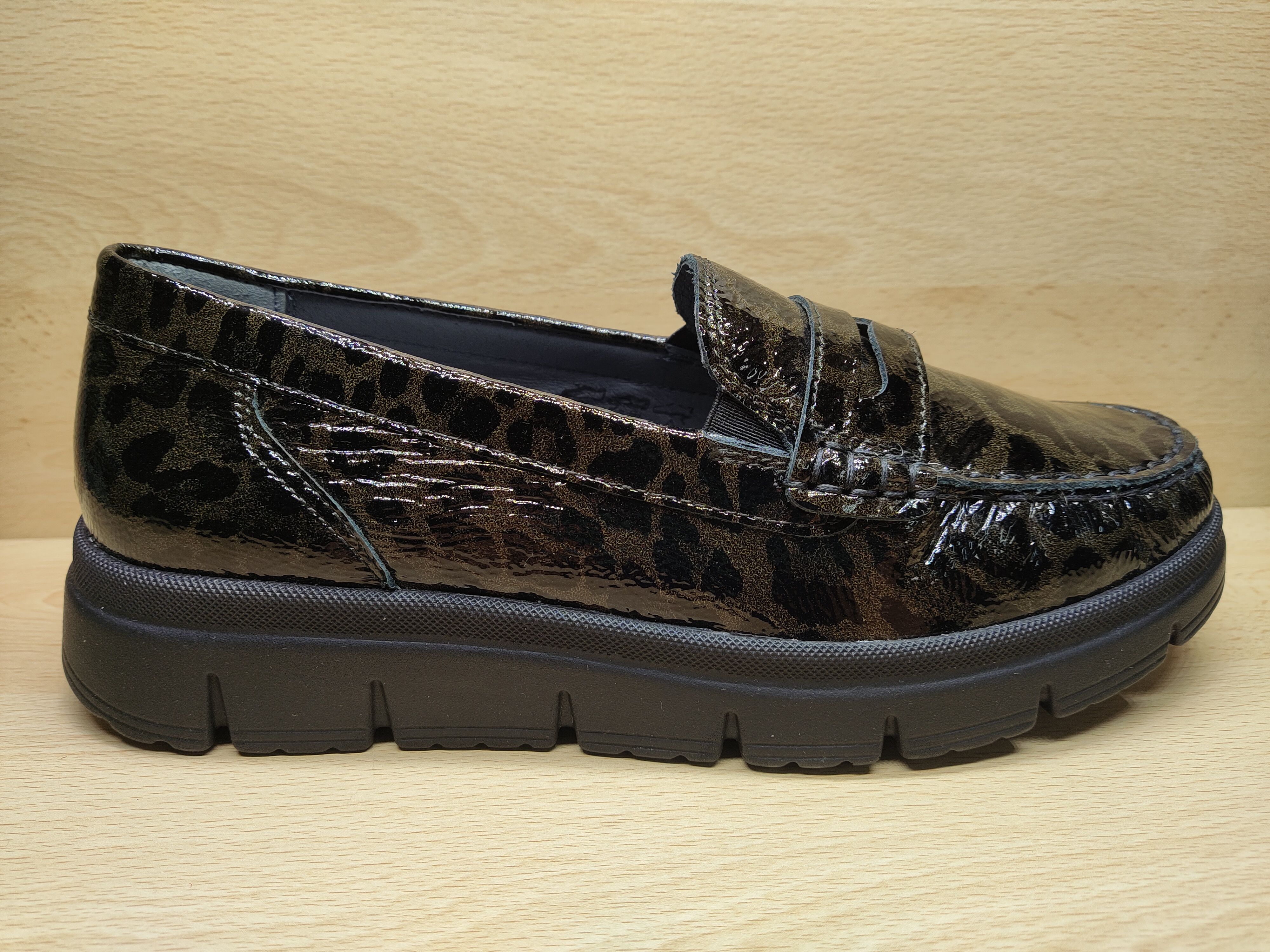 📌 WALDLAUFER Mocassin H-Pina Gris léopard