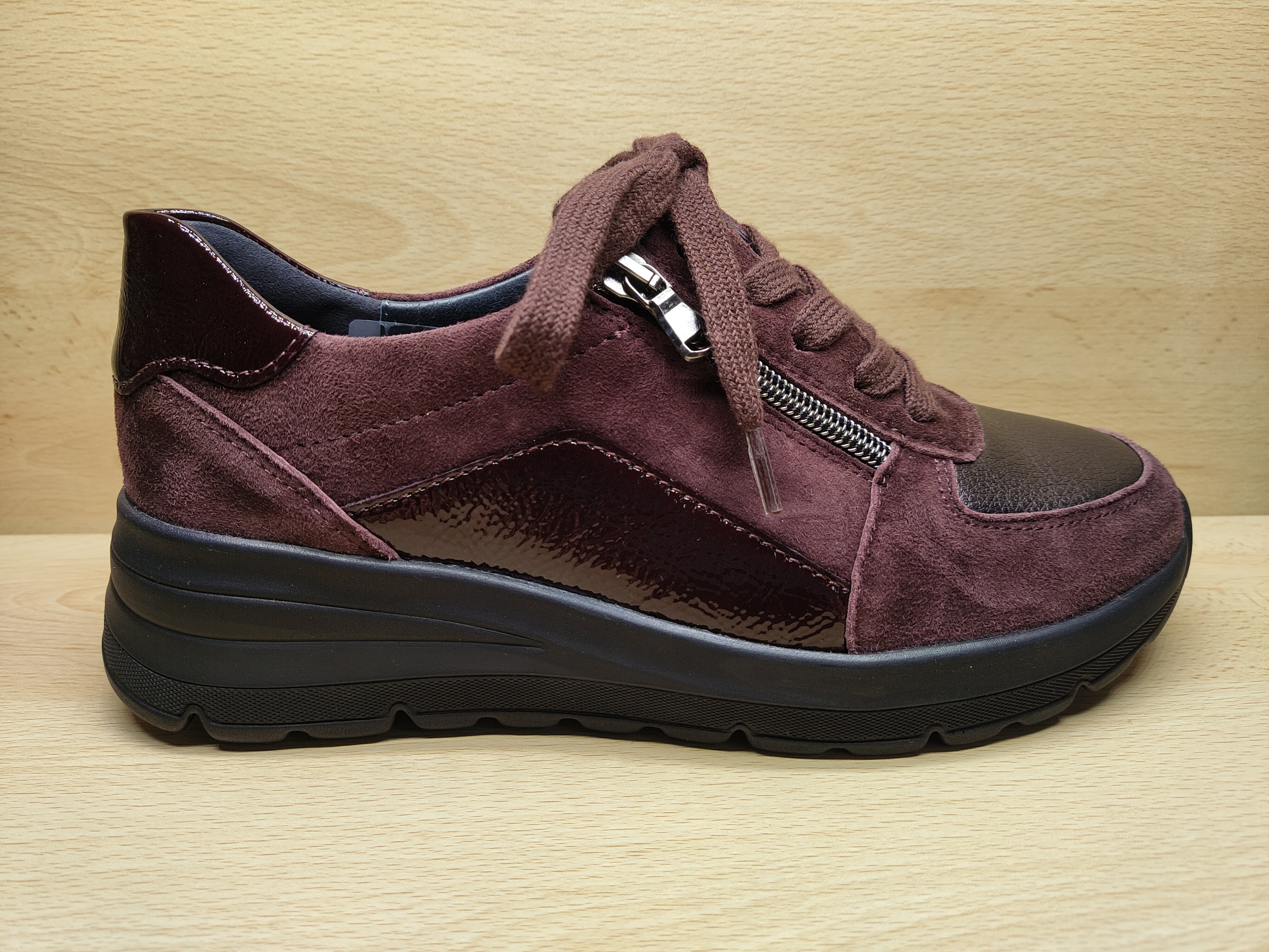 📌 SEMLER Chaussure à lacets + zip Josie Bordeaux