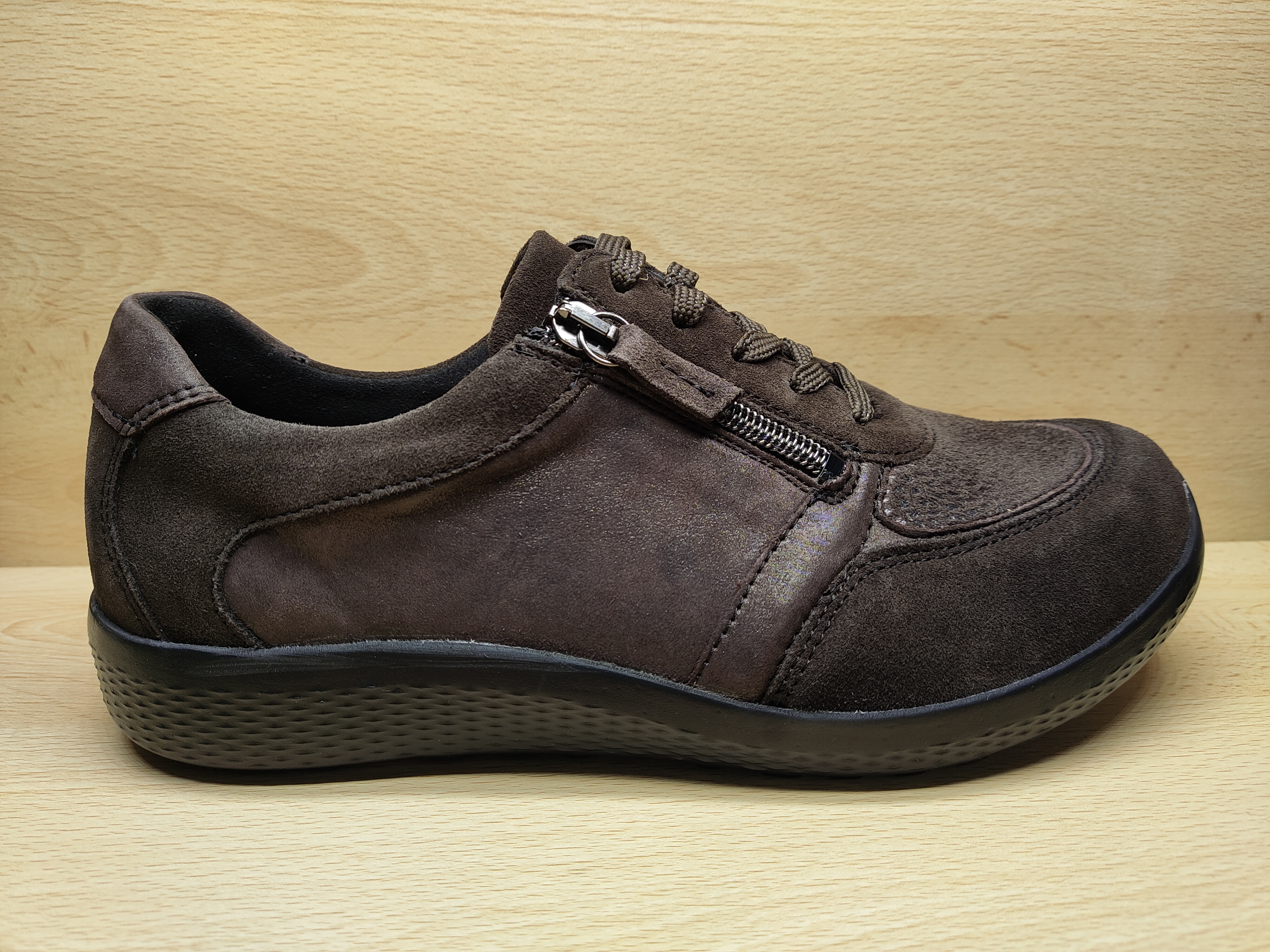 WALDLAUFER Chaussure à lacets + zip M-Ira marron