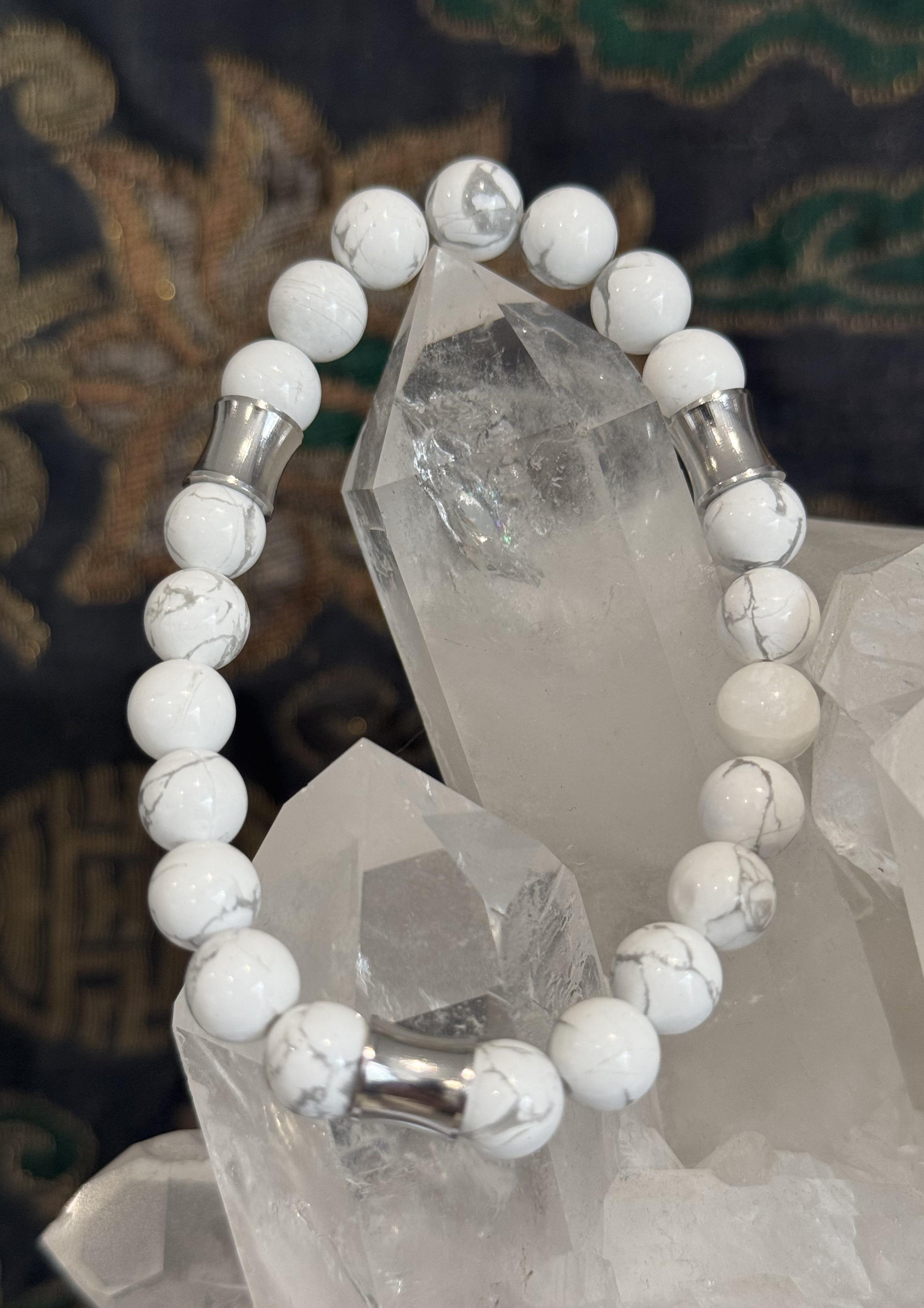 Bracelet "Aura du Phoenix" en Howlite