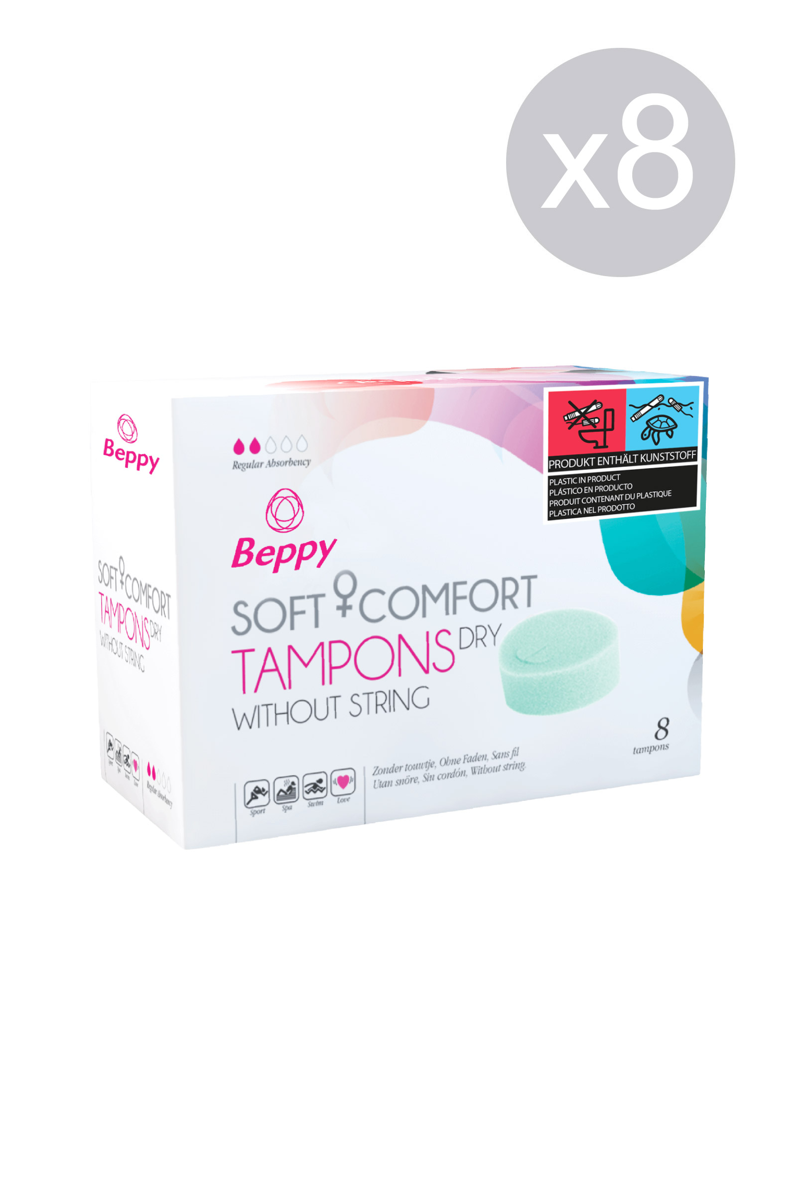 Tampons féminins Beppy Dry x8