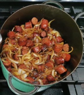 Rougail saucisses + riz (2025)