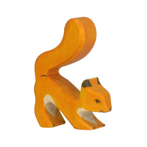 FIGURINE EN BOIS ÉCUREUIL 6 CM