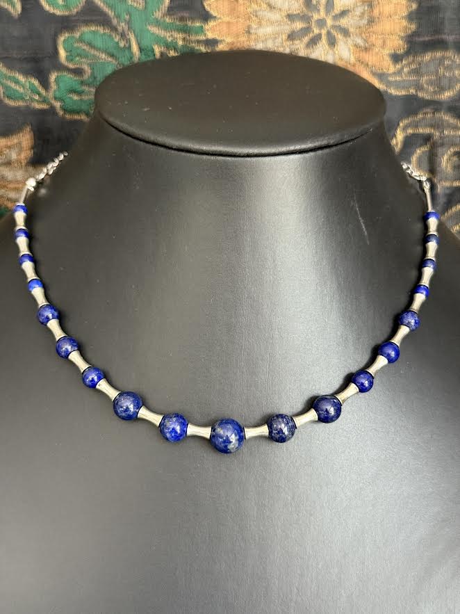 Collier "Vibration Minérale" en Lapis Lazuli
