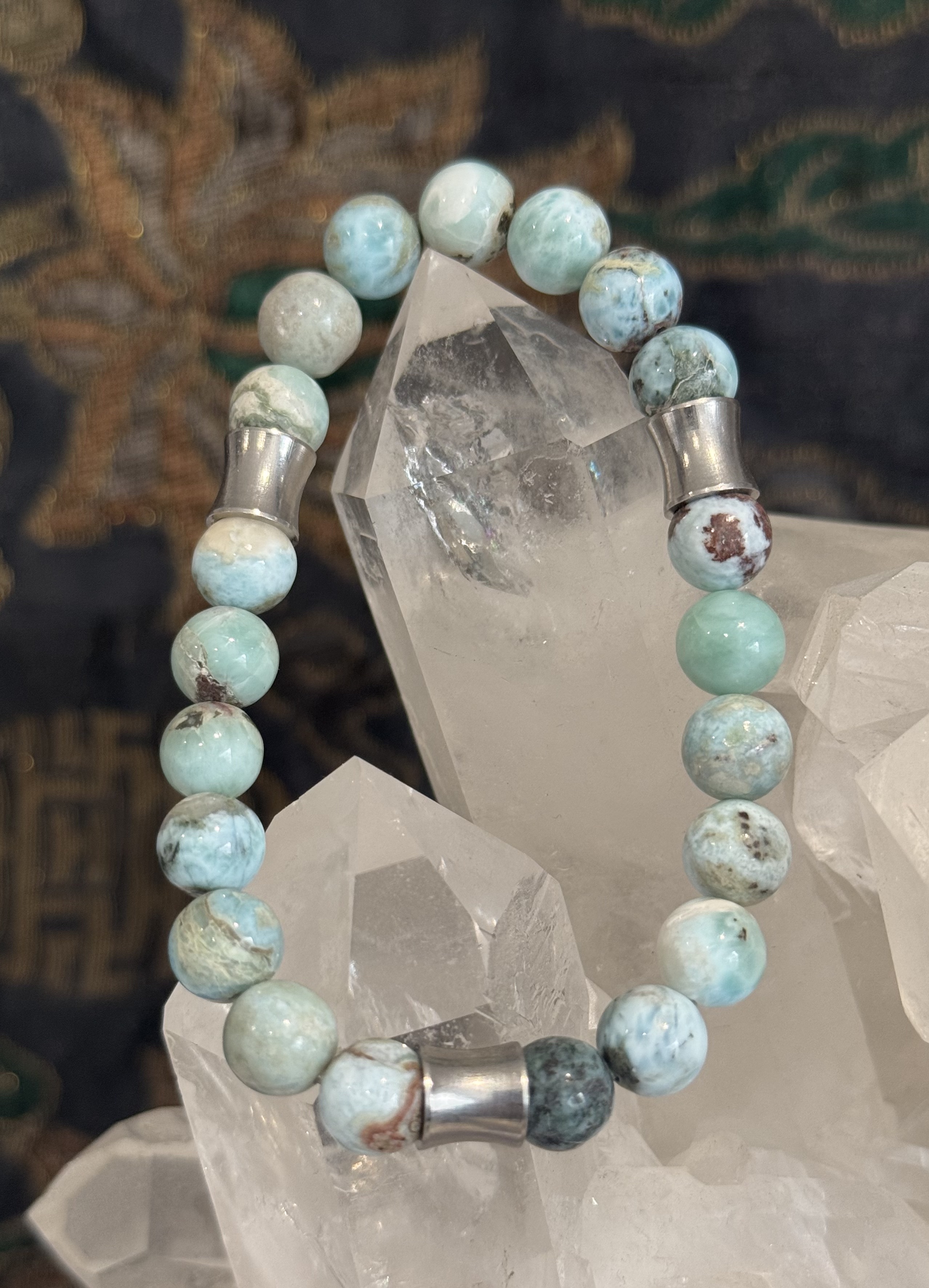 Bracelet "Aura du Phoenix" en Larimar