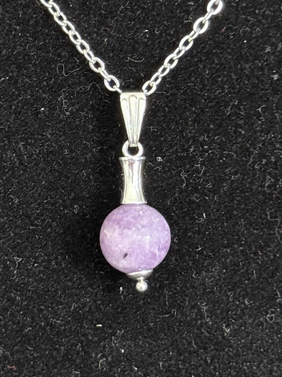 Pendentif "Vibration Minérale" en Lépidolite