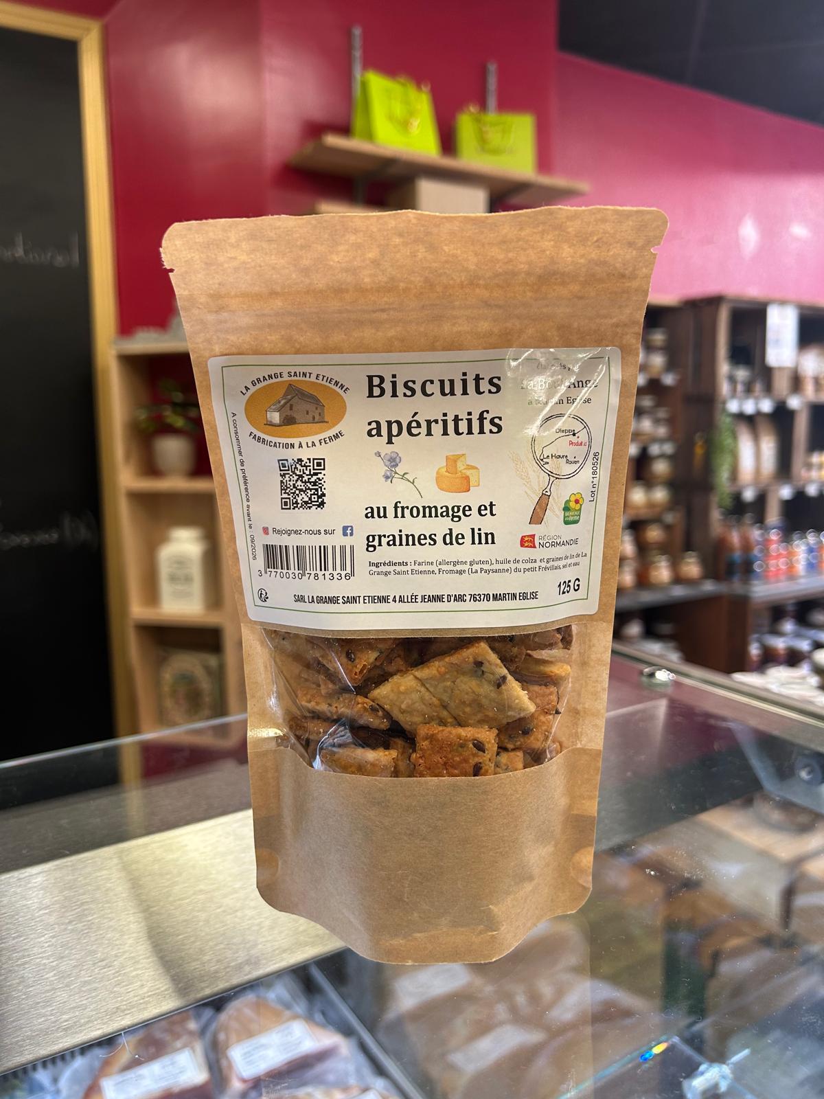 Biscuits apéritifs au fromage et graines de lin
