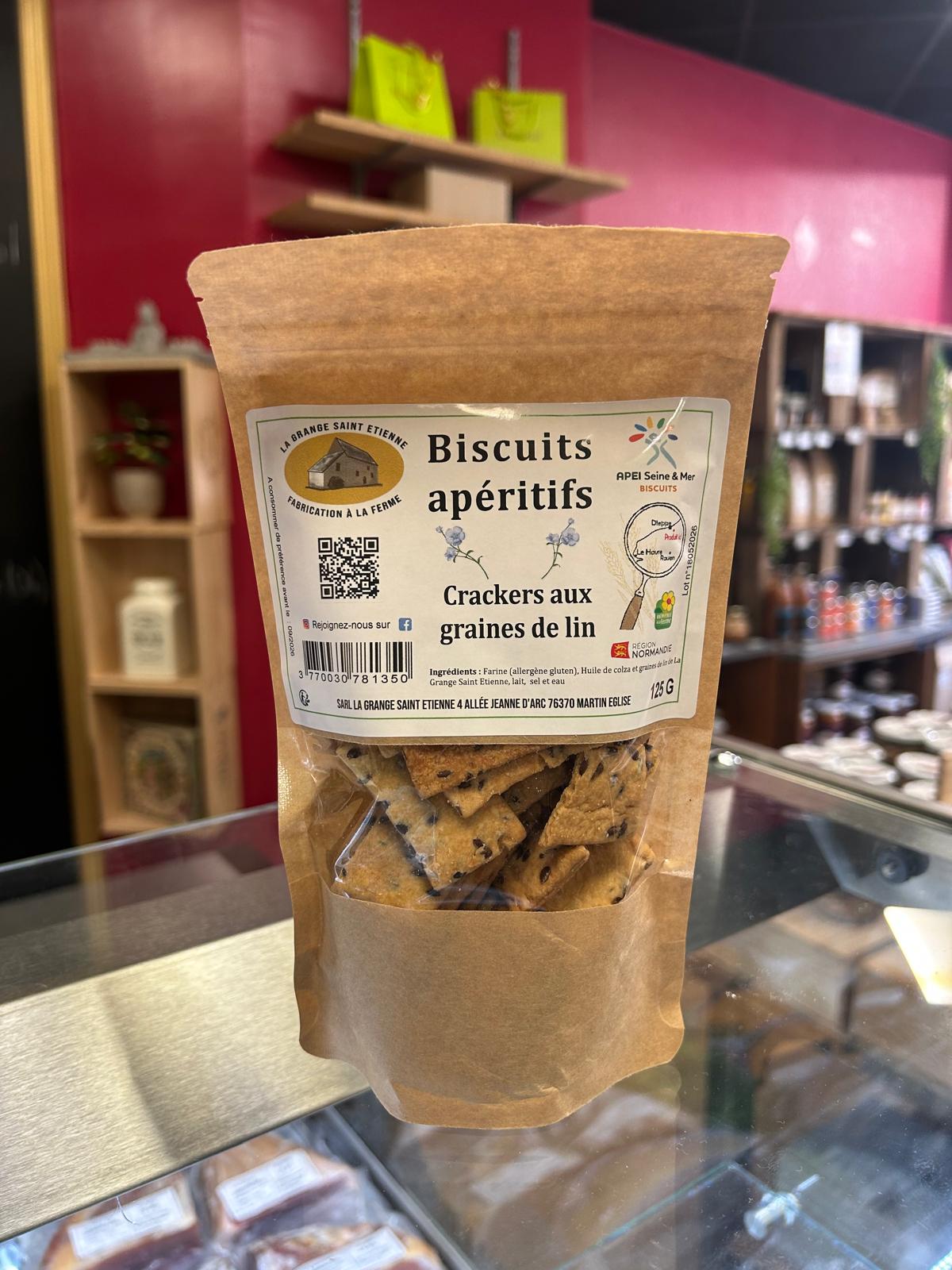 Biscuits apéritifs - Crackers aux graines de lin