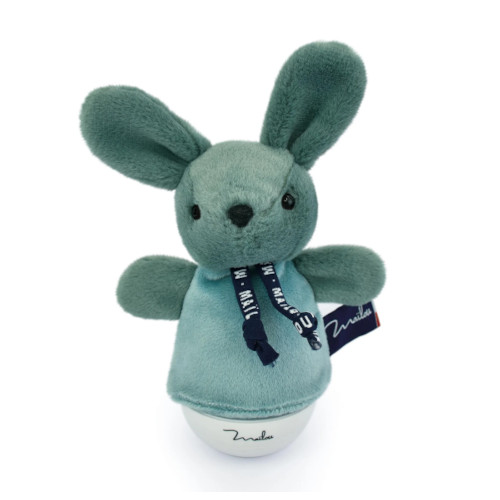 CULBUTO VEILLEUSE BÉBÉ AVEC PELUCHE LAPIN VERT