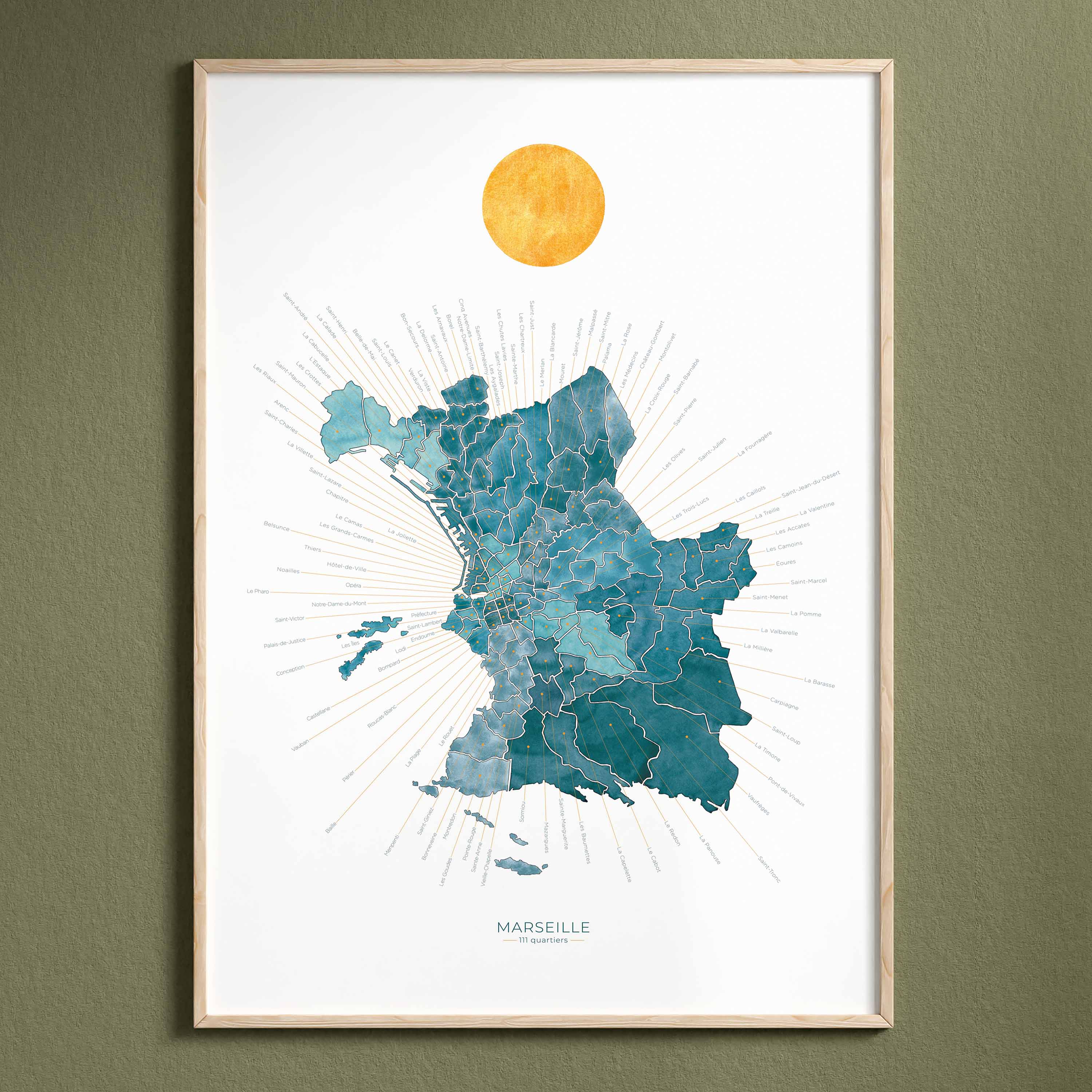 Marseille 111 quartiers - Édition limitée - Disponible en deux nuances