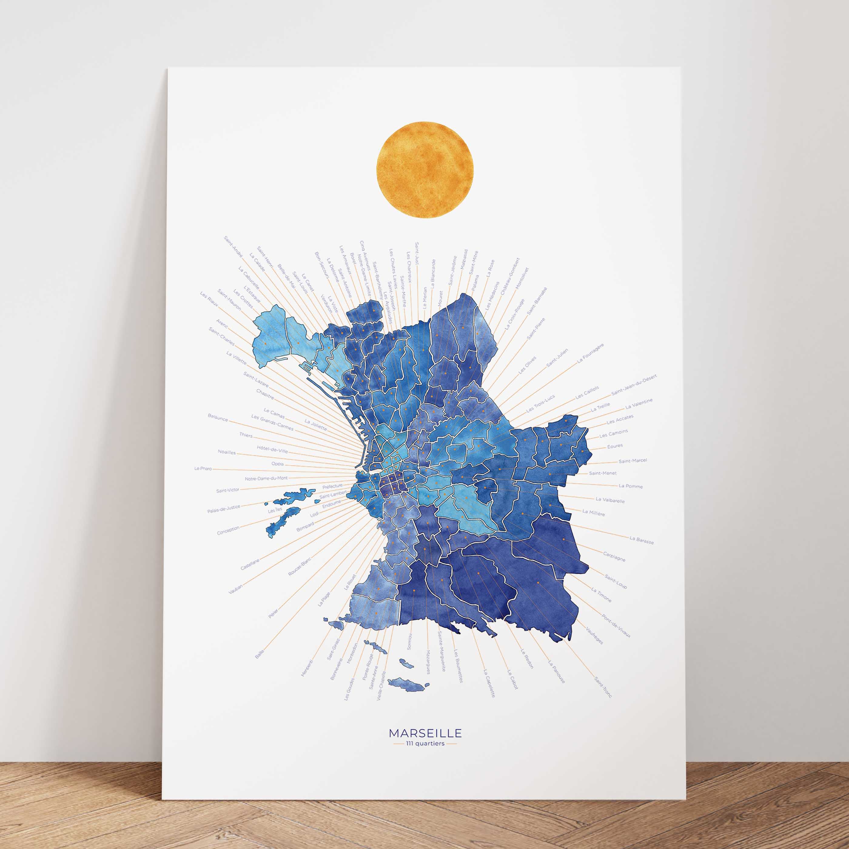 Affiche Marseille – Les 111 quartiers légendés
