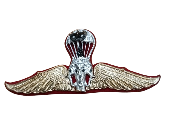 THAI ARMY PARACHUTE JUMP METAL WINGS BADGE PIN, BASIC