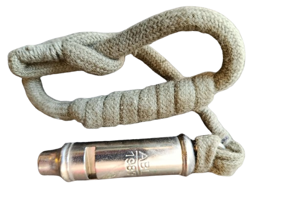 Sifflet Militaire Armée Belge ABL 1987 avec Cordon d'Origine