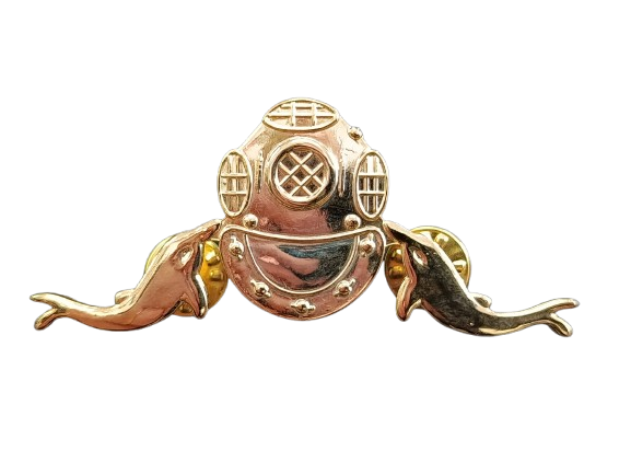 ⚓ Insigne de Plongeur Militaire – Épinglette Marine Dorée ⚓