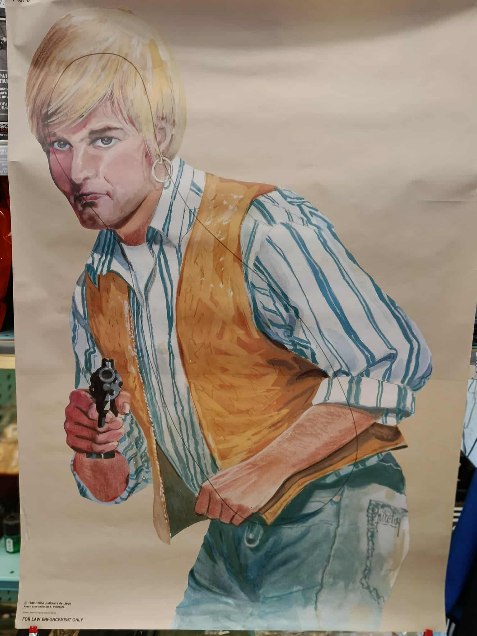 Cible d’entraînement au tir de la police judiciaire, 1989