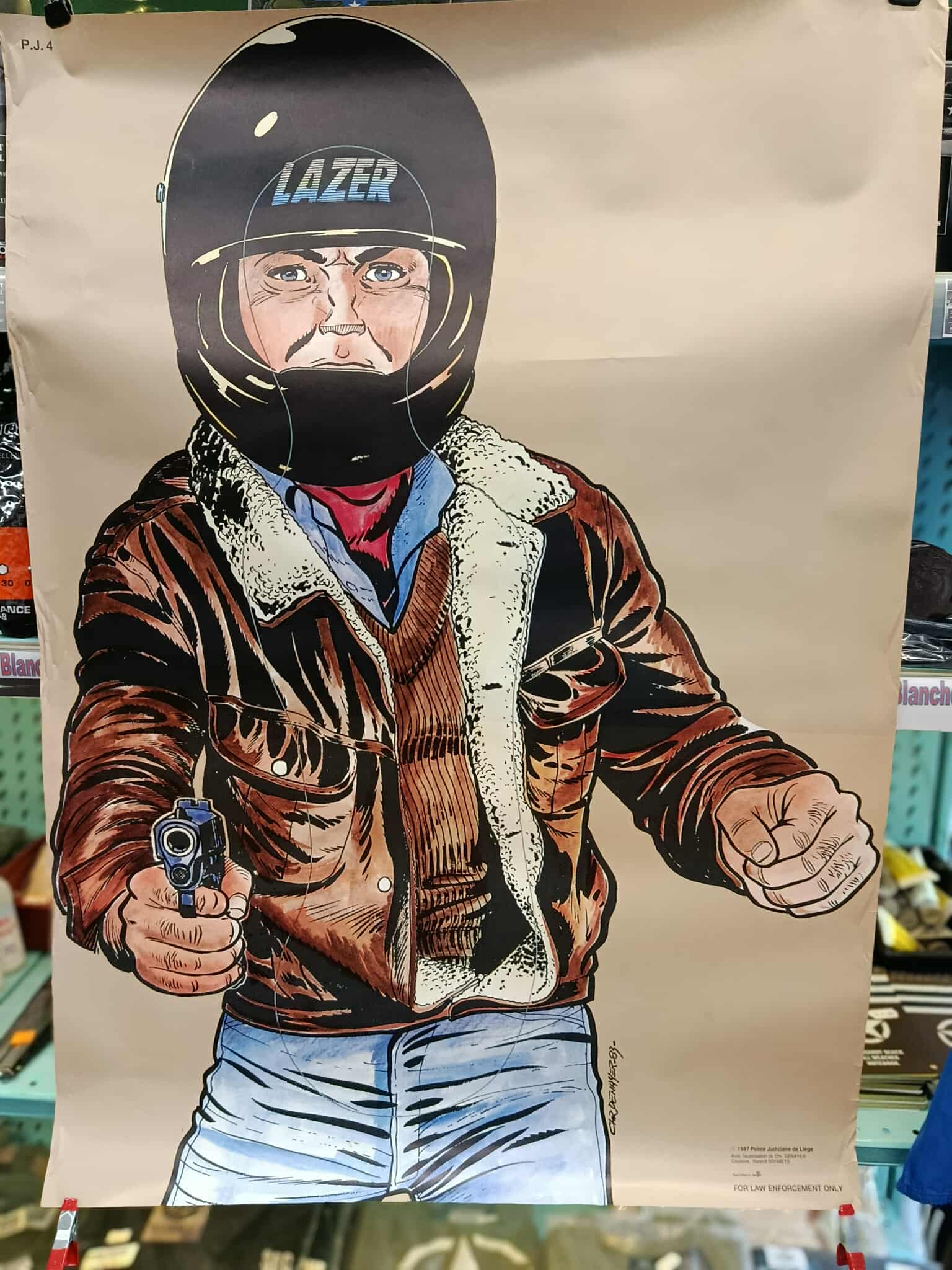 Cible d’entraînement au tir de la police judiciaire 1987