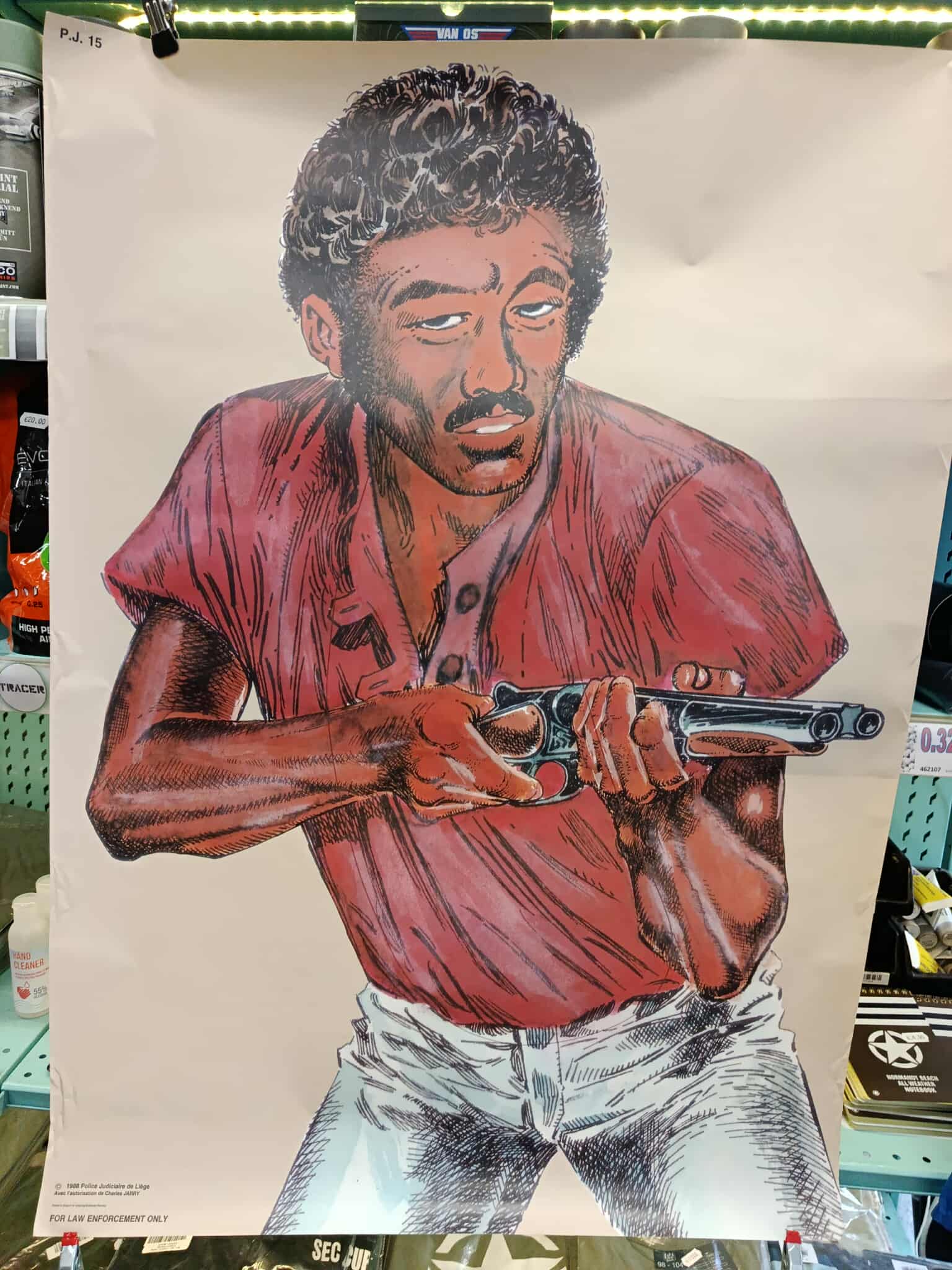 Cible d’entraînement au tir de la police judiciaire 1988