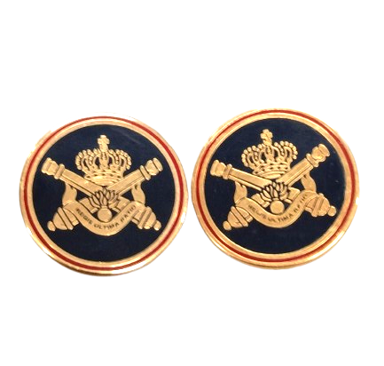 insigne de col armée belge  artillerie