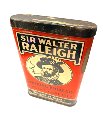 Boite à tabac US WW2. SIR WALTER RALEIGH Tobacco pipe & cigarettes
