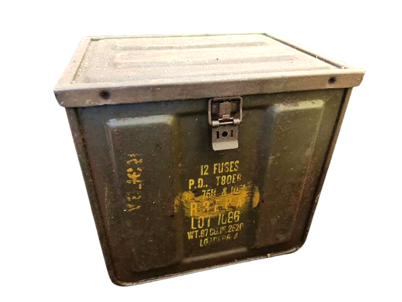 Caisse pour 12 fuses us 75H ou 105H  1944