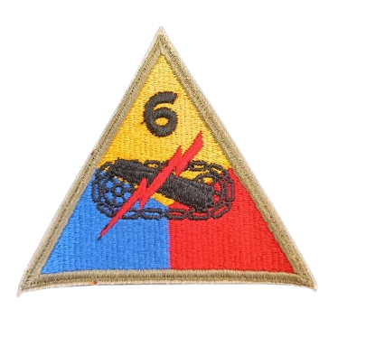 Insigne, 6th Armored Division, Normandie, Bretagne, Bastogne