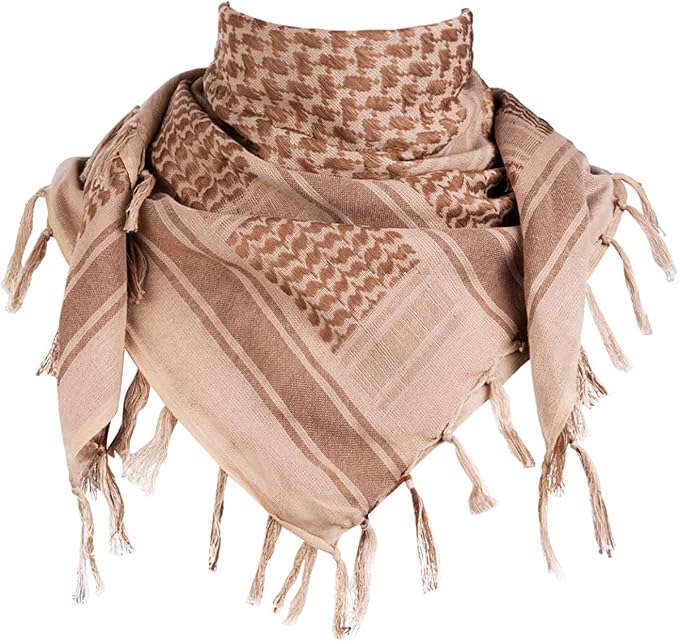 ÉCHARPE SHEMAGH COYOTE/MARRON