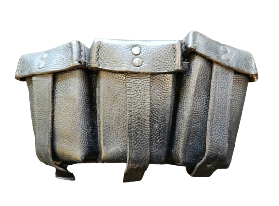 Cartouchière Mauser K98 Allemande WW2 – Cuir Noir Grainé