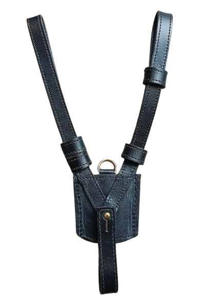 Porte-Sabre en Cuir Noir (Style Sam Browne) pour Officier