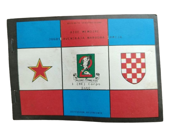 Aide-mémoire militaire - Armée Populaire Yougoslave (JNA) & 1er Corps Belge
