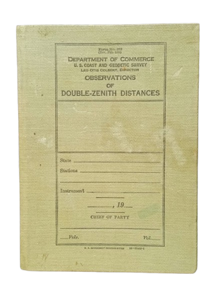 Carnet de terrain d’observation d'origine US 1935